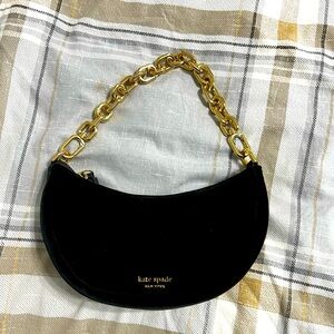 Never used! Kate Spade velvet black small bag